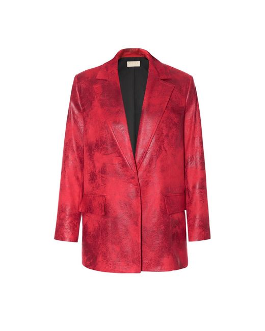 AGGI by HALEWSKI Red Roxy Bittersweet Oversized Blazer