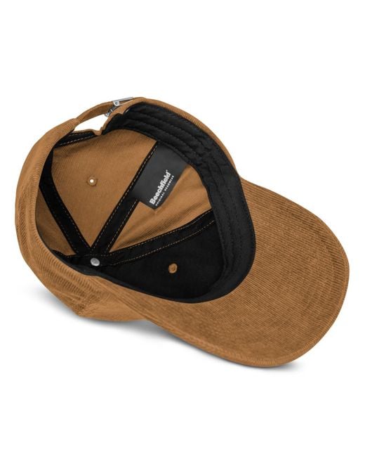 Anchor and Crew Brown Camel Ampersand Signature Embroidered Corduroy Cap for men
