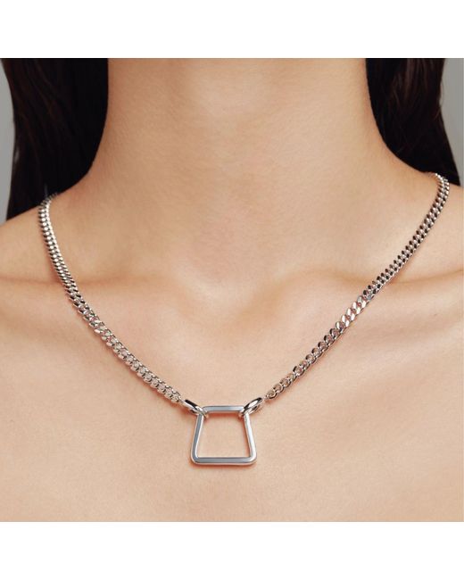 Onia Metallic Baby Cuban Link Necklace