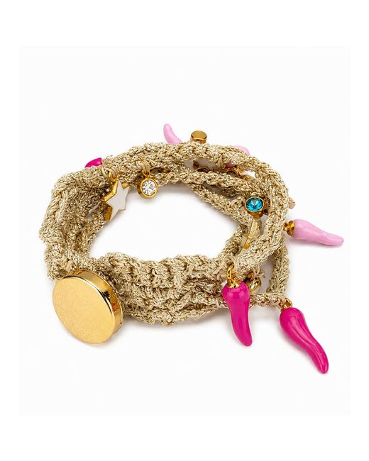 Hilo De Mar Metallic Layered Crochet Bracelet