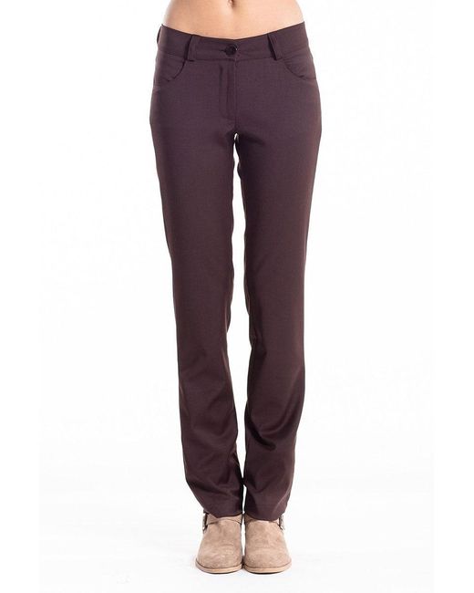Conquista Purple Low Rise Trousers