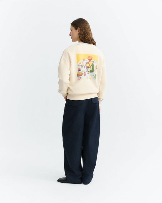 Thinking Mu White Costumbres Jodie Sweatshirt