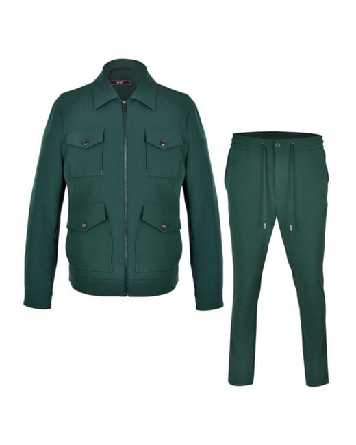 DAVID WEJ Green Ashford Trucker Set for men