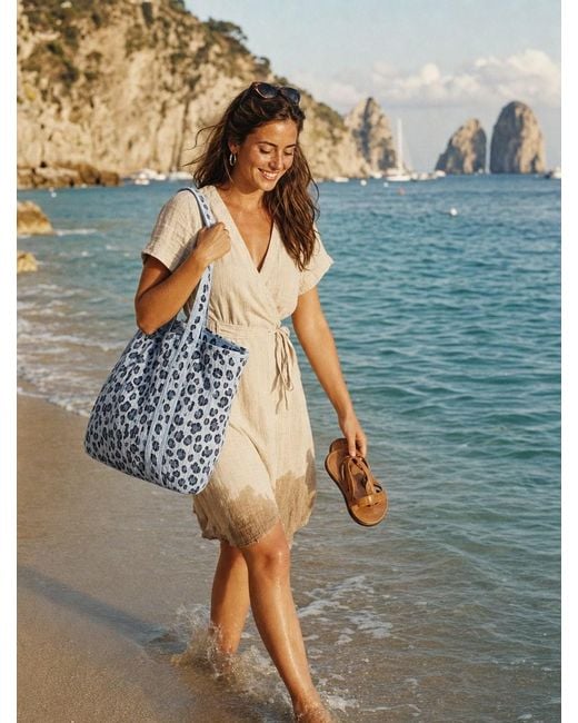 Conscious Yoga Collective Blue The Leopard Tote