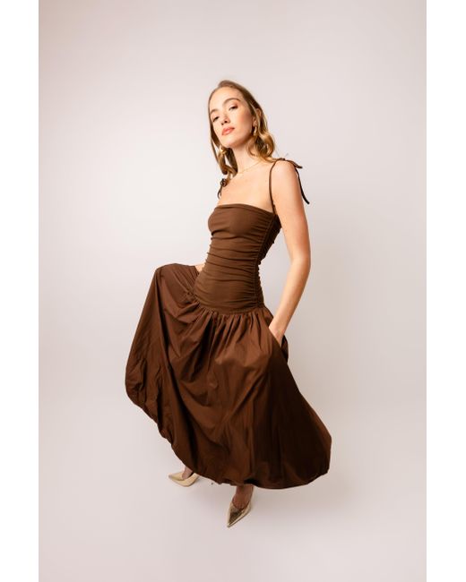 Amy Lynn Brown Alexa Chocolate Puffball Dress