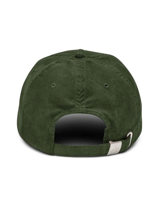Anchor and Crew Green Dark Ampersand Signature Embroidered Corduroy Cap