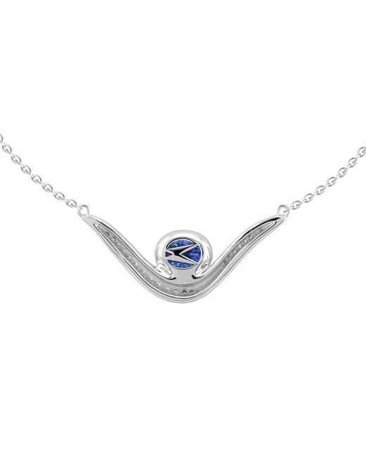 Arte Madrid Blue Sierra Sculpted Pavé Contour Necklace