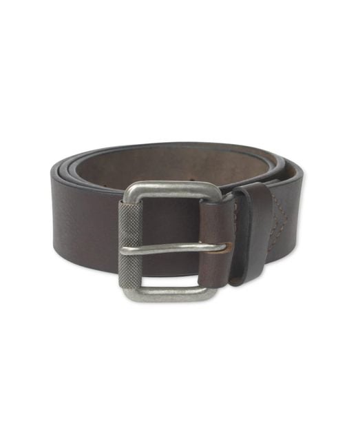 VIDA VIDA Gray Handmade Leather Jeans Belt for men