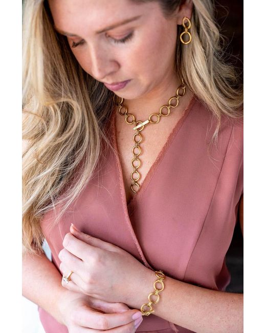 Loni Paul Jewelry Metallic Sculpted Circle Bracelet