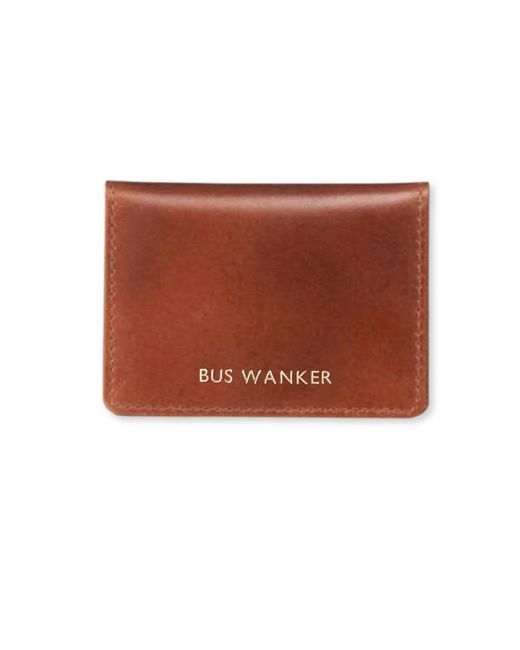VIDA VIDA Brown Tan Leather Card Holder for men