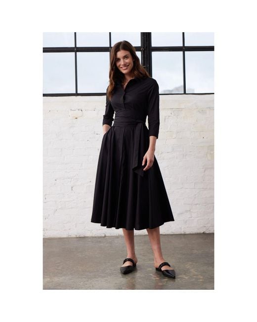 Marianna Déri Black Shirtdress With Tie Belt