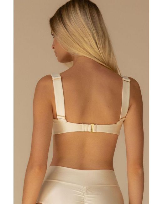 Montce Natural Neutrals Cream Silkie Hayden Bikini Top