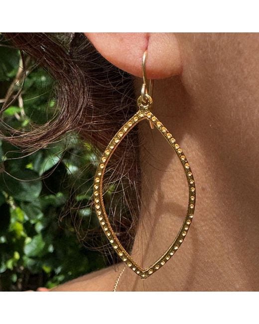 Lexi Jewelry Metallic Almond-Shaped Hoop Earrings