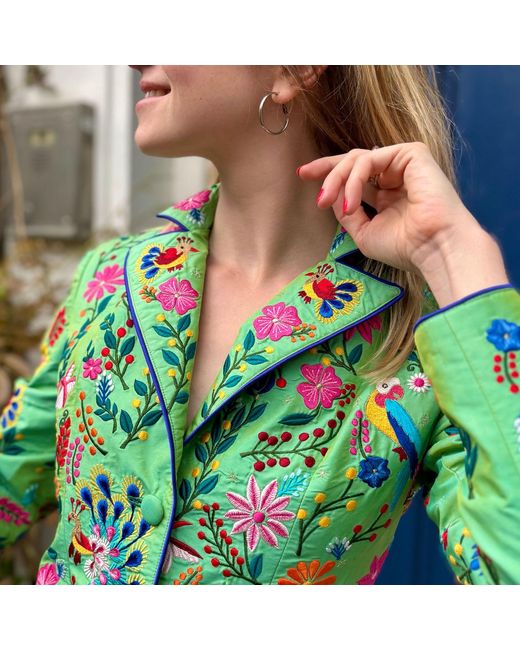 Beatrice von Tresckow Green Aqualime Secrets Of Eden Cormor Revere Jacket