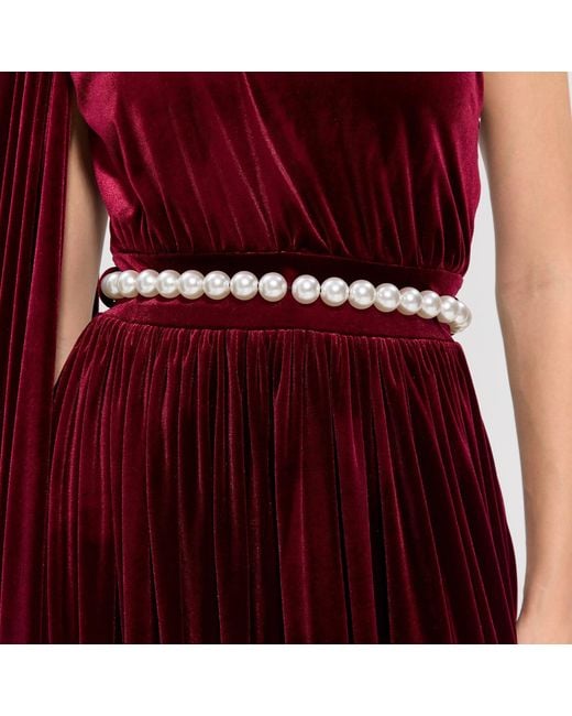 Nur Karaata Red Baglioni Burgundy Gown