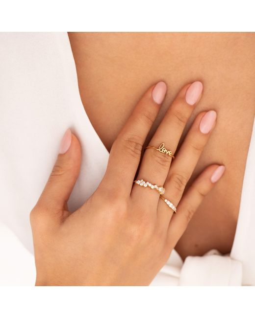 Cartilage Cartel Dainty Sparkle Ring in White Lyst