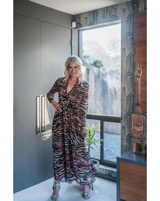 Jennafer Grace Brown Triana Tiger Minaret Dress
