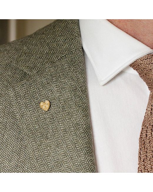 Lee Renee Metallic Wildflower Heart Lapel Pin for men