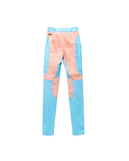 Paloma Lira Blue Spaceship Leather Pants for men