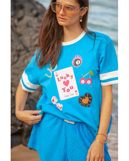 Palm Collective Blue Feeling Lucky T-Shirt