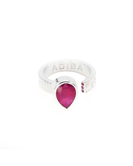 ADIBA Pink Resizable Ruby Ring