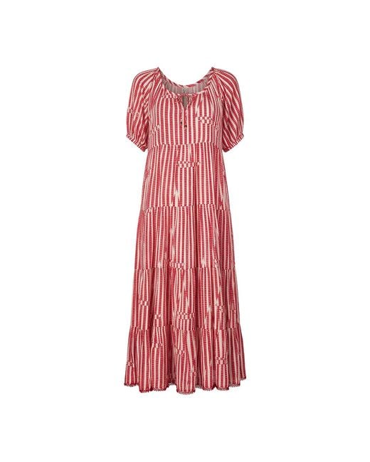 Adrift Clothing Layla Cotton Silk Tiered Dress