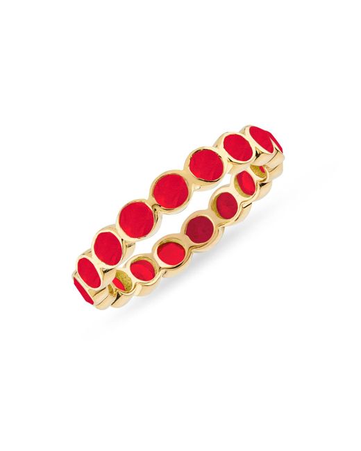 Auree Jewellery Red Ortigia Fuschia Pink Chalcedony Gold Vermeil Ring