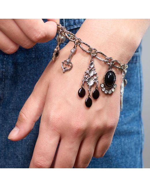 Caramel Vintage Jewellery White Dawn Charm Bracelet