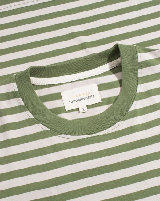 Far Afield Green Ringer Stripe T-Shirt for men