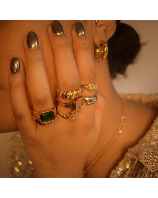 Superdivajewellery Metallic Initial Make A Wish Ring