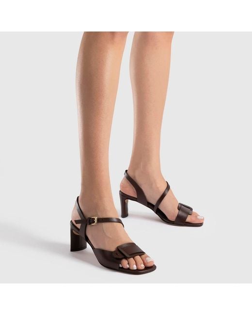 Ilvi Brown Vince Leather Heeled Sandal
