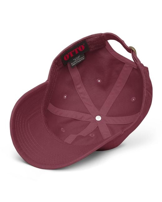 Anchor and Crew Burgundy Gustatory Cold Brew Warm Heart. Cotton Embroidered Cap