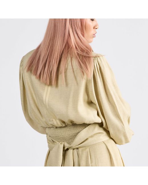 Dref Natural Cosmo Wrap Top