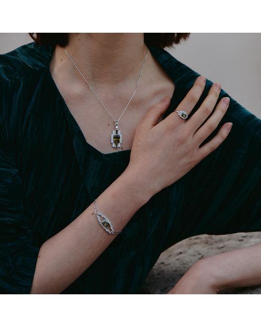 Retro Chic Metallic Hope Corner Bracelet