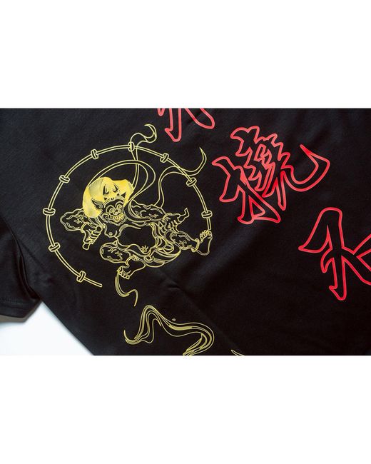 TOKKOU Black Standard Graphic T Shirt for men