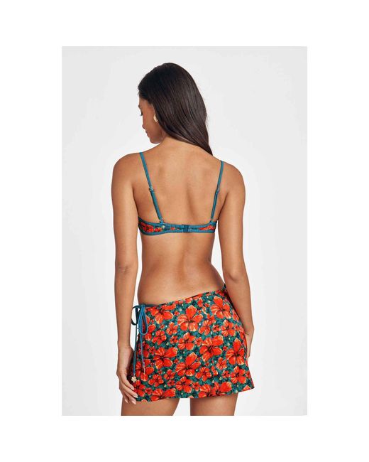 Blackbough Swim Red Paloma Mini Skirt Paradise Blooms