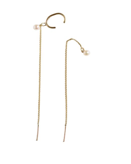 Florentis Jewellery White Threaded Pearl Earrings