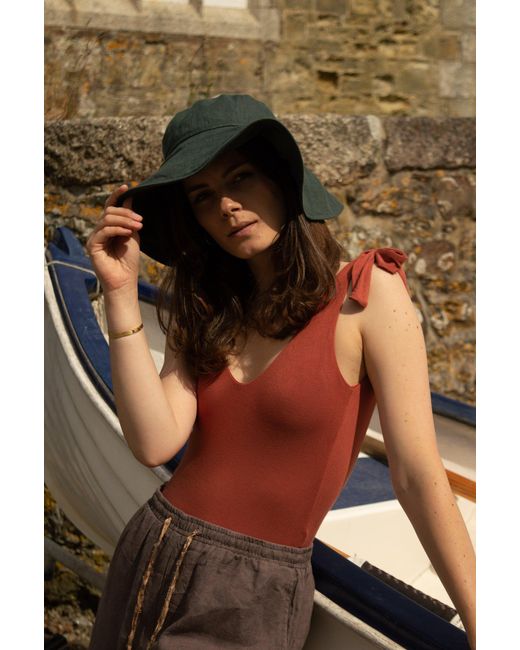 Solpardus Gray Nyx Moss Linen Sun Hat