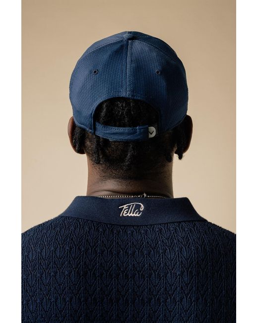 FELLA SWIM Blue Lionel Knitted Polo for men
