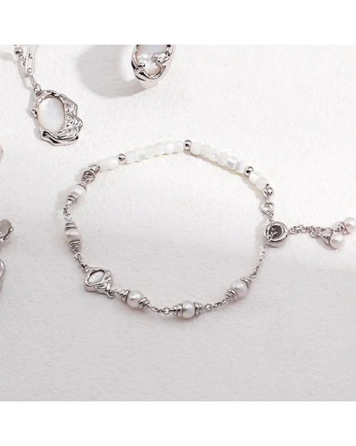 Angel Barocco Metallic Mother Shell Pearl Bracelet