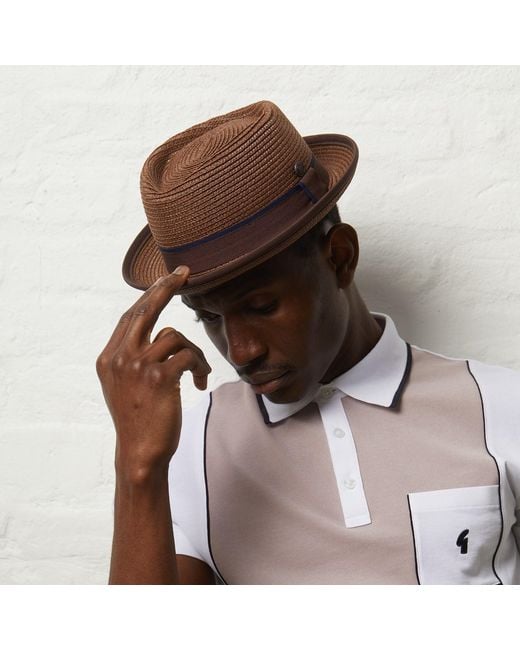 Dasmarca Hats Brown Dasmarca Durban Summer Diamond Crown Light Weight Breathable Porkpie Hat for men