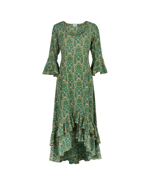 At Last Green Victoria Midi Dress