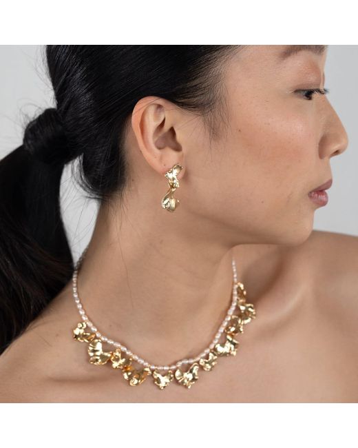 Rare Matters Jewelry Metallic Mini Leaf Earrings