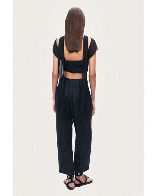 Nocturne Black Relaxed Linen Pants