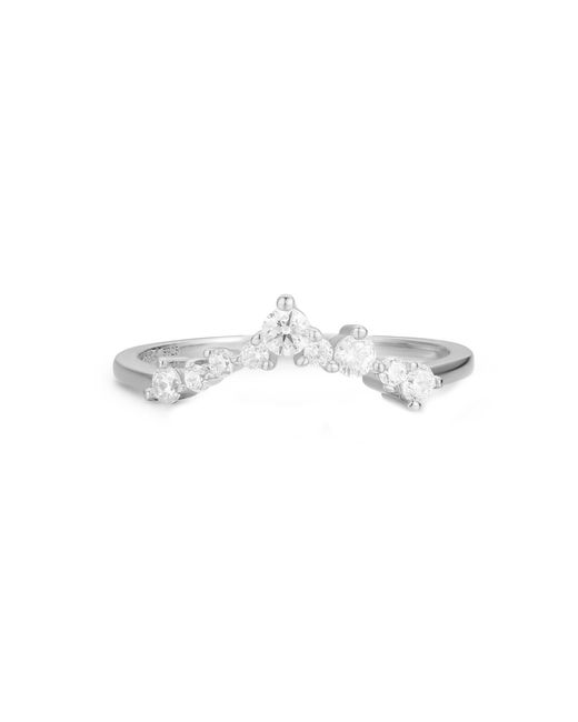 Azura Jewelry New York White Twinkle Band Ring Vermeil