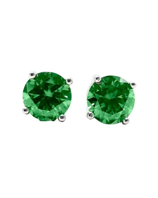 Harfi Green Emerald Crystal Sterling Earrings