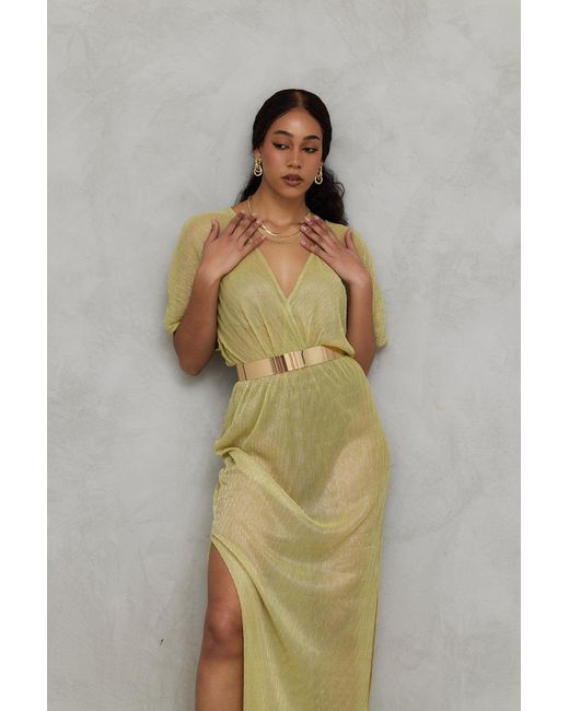 Why Mary Green Aphrodite Sheer Lurex Maxi Dress