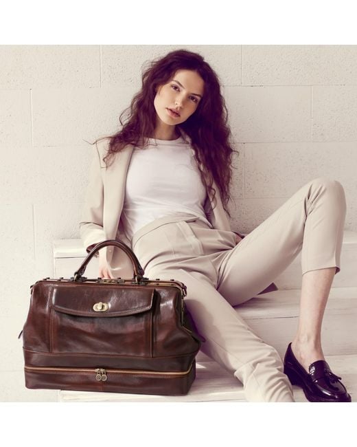 Time Resistance Red Leather Doctor Bag, Medical Bag, Leather Handbag