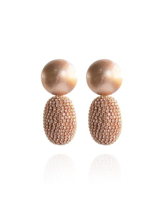 Saule Label Brown Selena Clip-On Earrings
