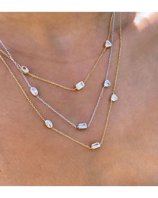 SHYMI Metallic Multi Fancy Shape Necklace